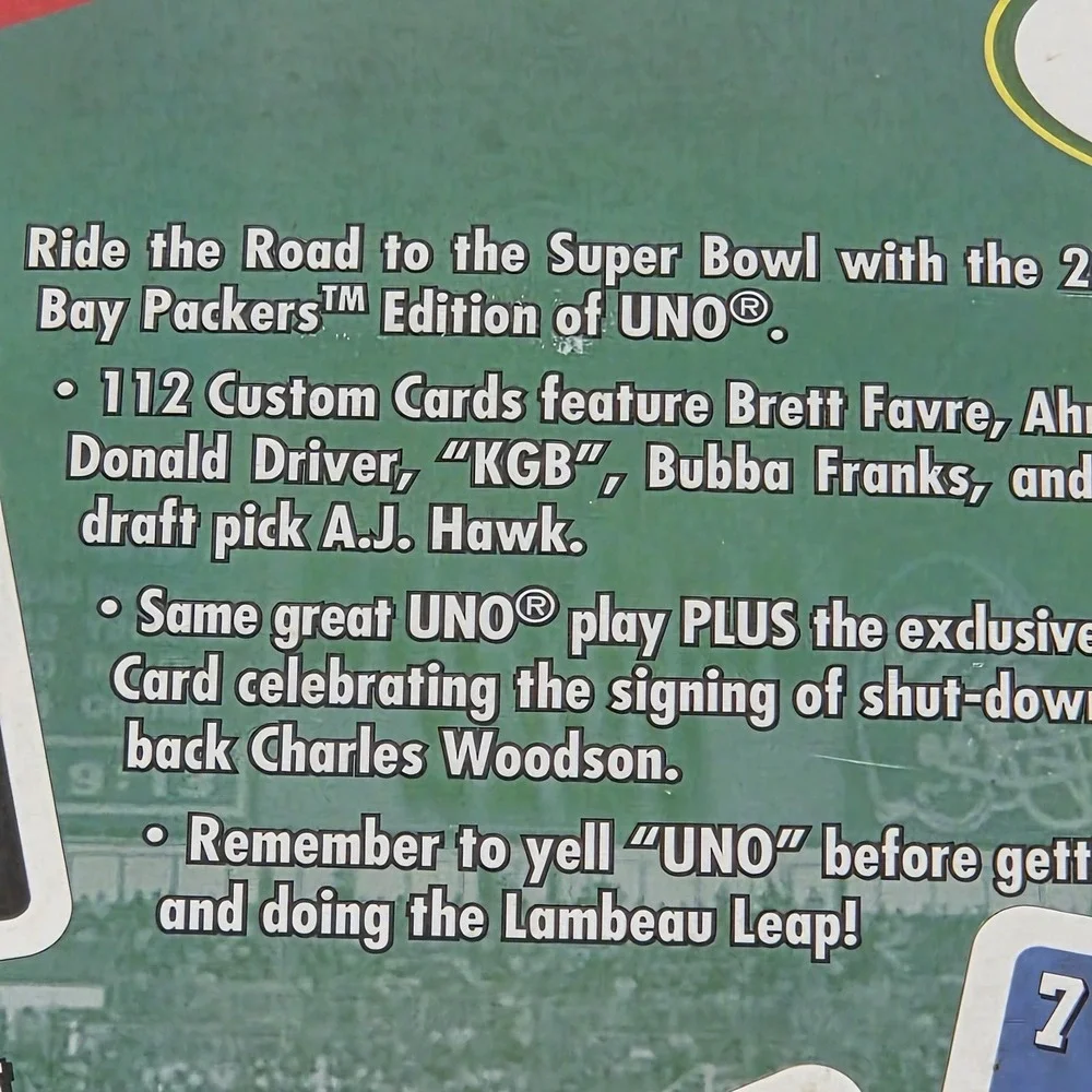 NFL Green Bay Packers UNO Cards‎ 2006 Edition Helmet Case Sealed Favre Woodson